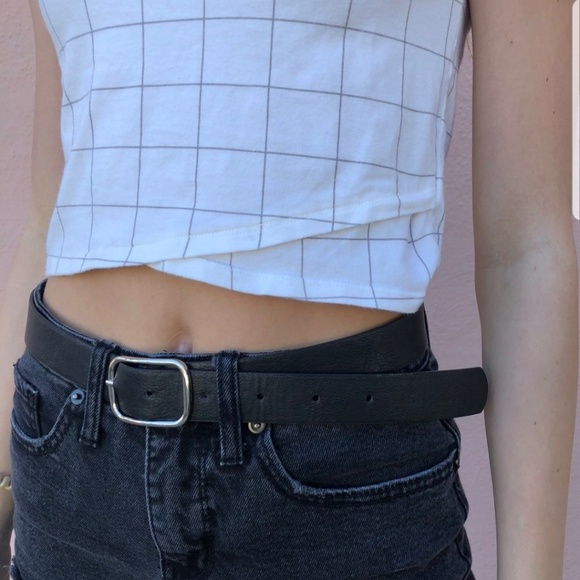 Check Crop Tee - Brandy Melville Style Top - Picture 2 of 2